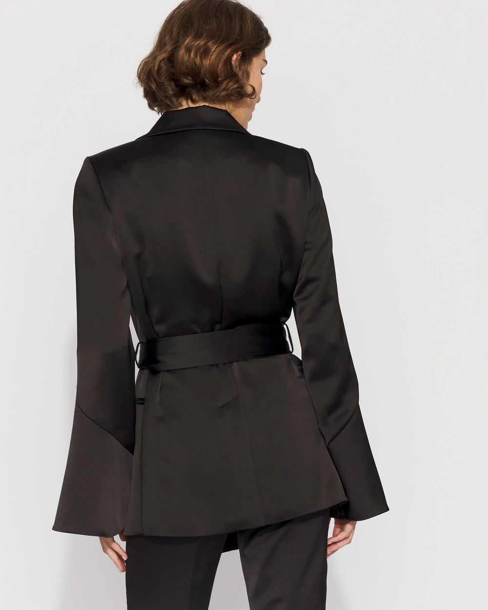 Petite Bell Sleeve Satin Blazer | White House Black Market